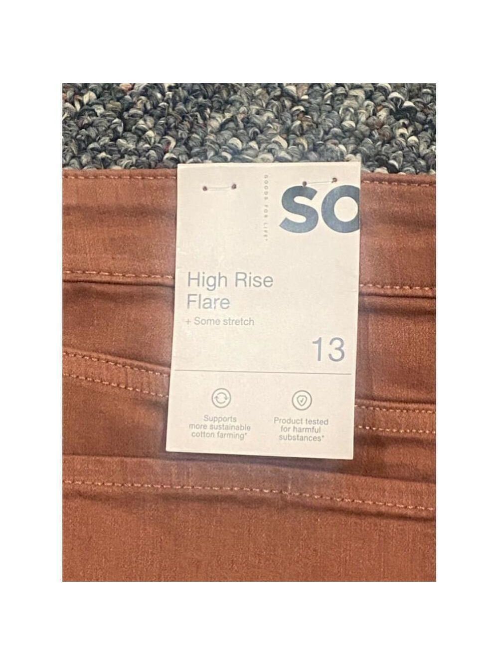 SO Flare Jeans Pink Brown Size 13 - Picture 2 of 6
